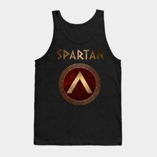 Spartan Shield Lambda Ancient Lacedaemonian Symbol of Sparta Tank Top